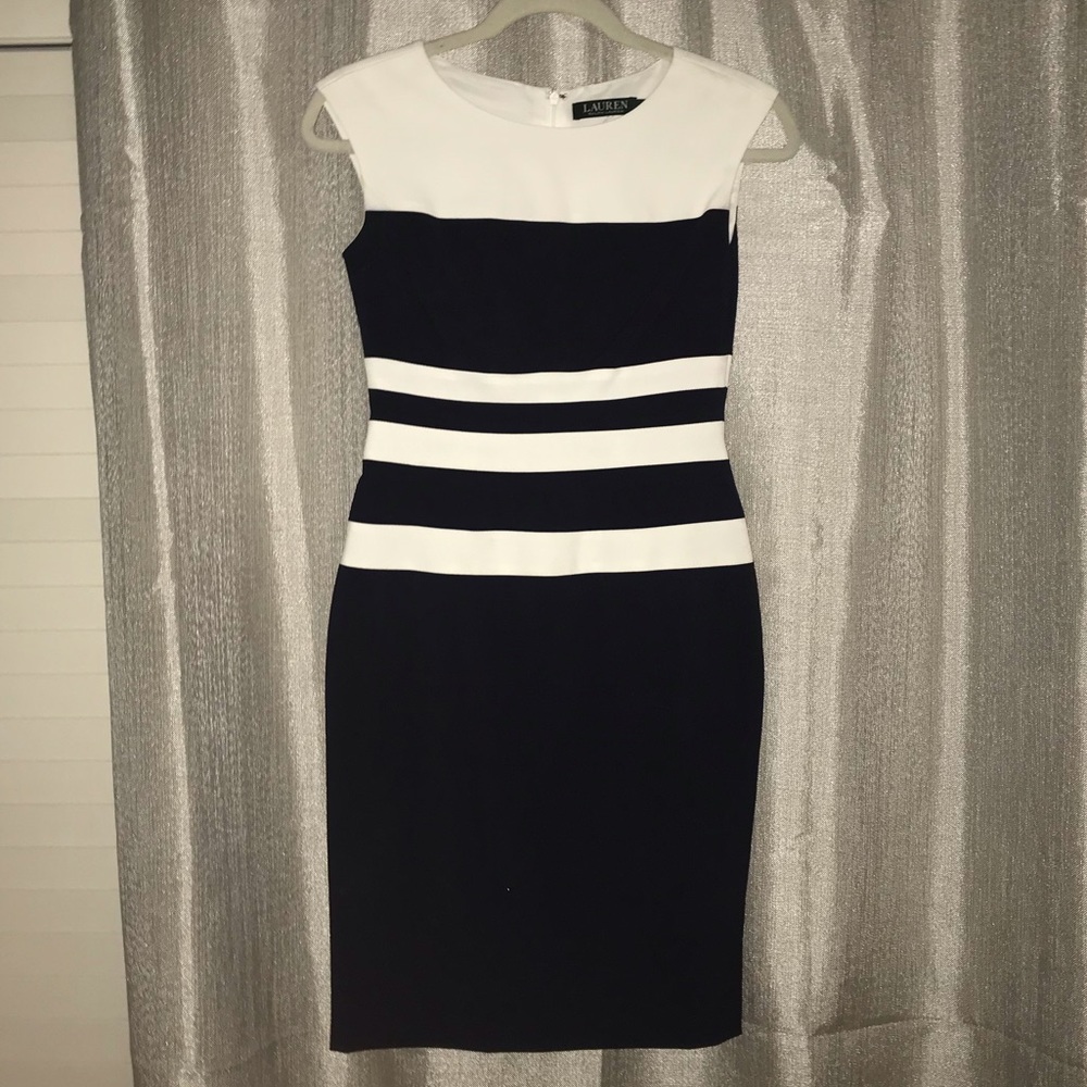 Ralph Lauren Navy White Striped Dress